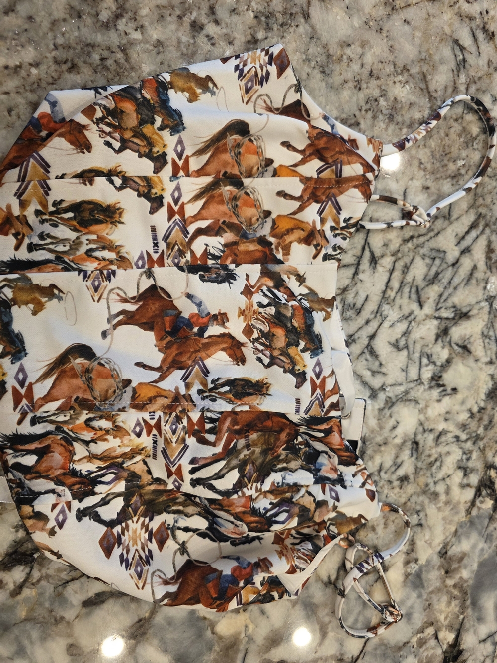 Western Horse Corset Crop Top